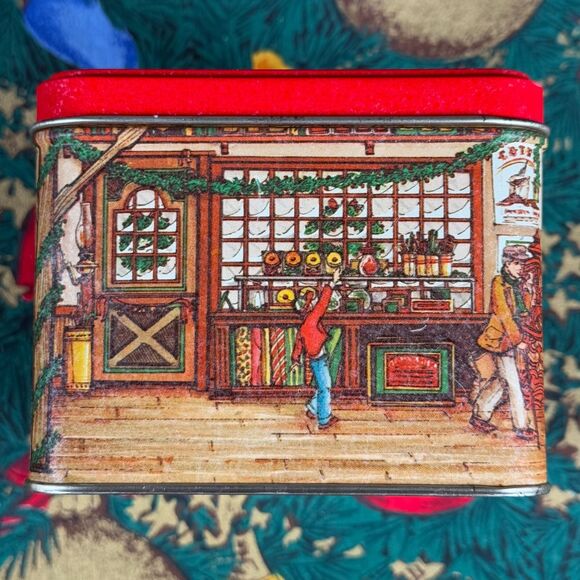 Lot of 2 Vtg Potpourri Press Christmas Tins Nutcracker Ballet and Post Office - Picture 9 of 15